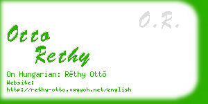 otto rethy business card