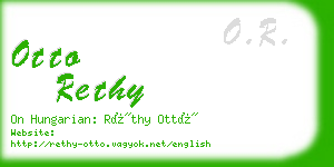 otto rethy business card